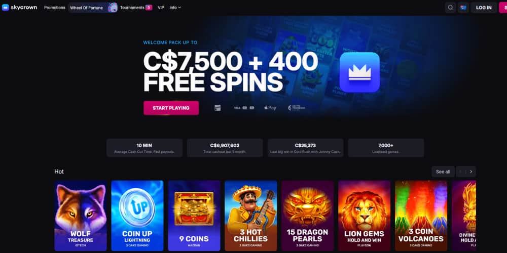 SkyCrown free spins