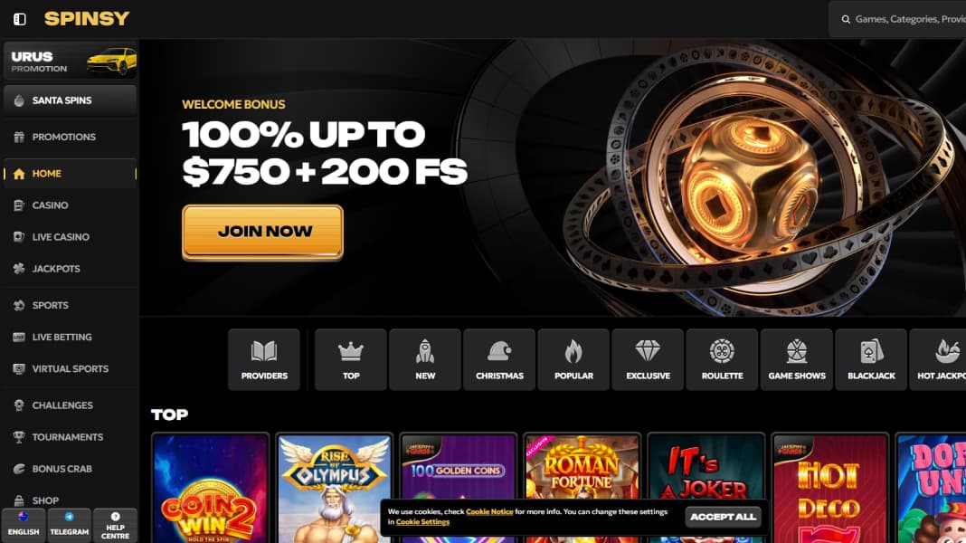 Spinsy aussie online casino