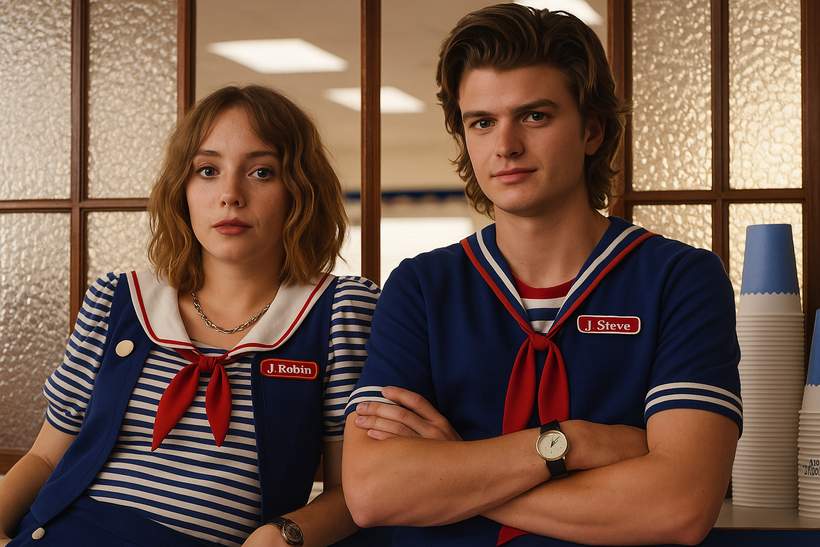 Joe Keery Channels His Inner Steve Harrington at a Wedding